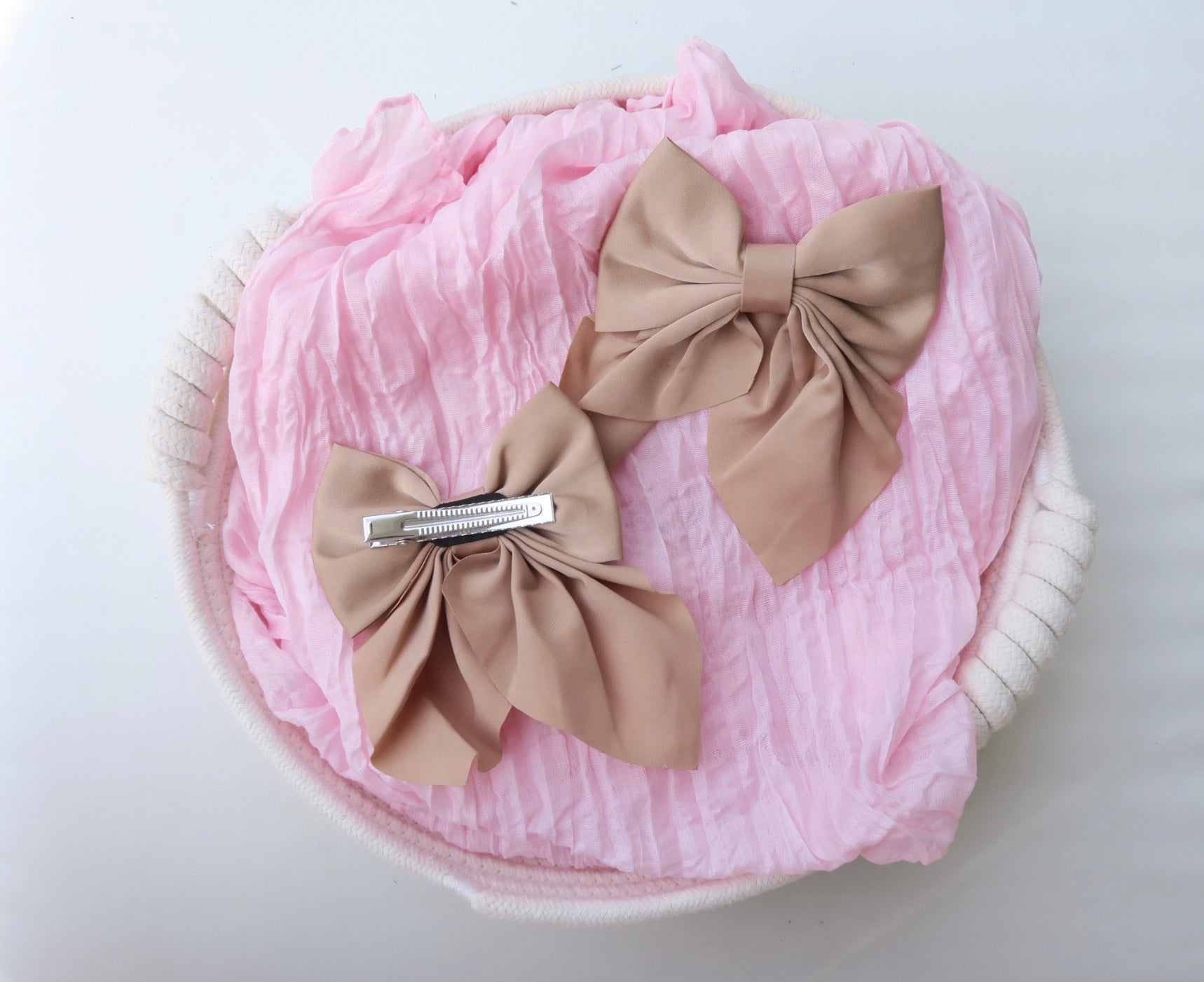 Tan Coquette Bow