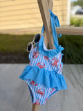 Crab Ruffle Swimsuit